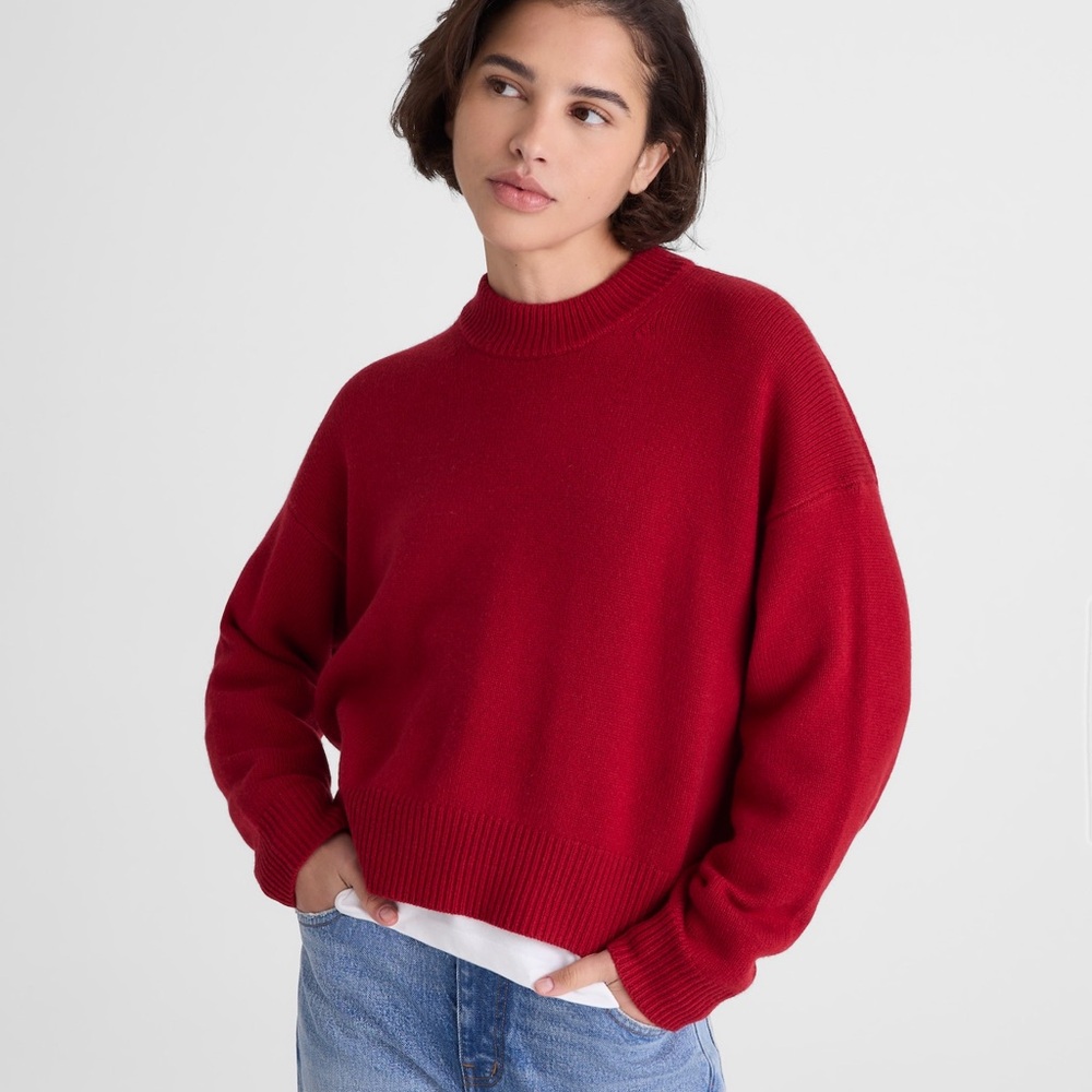 Madewell Vibrant Red Crew Neck Sweater
